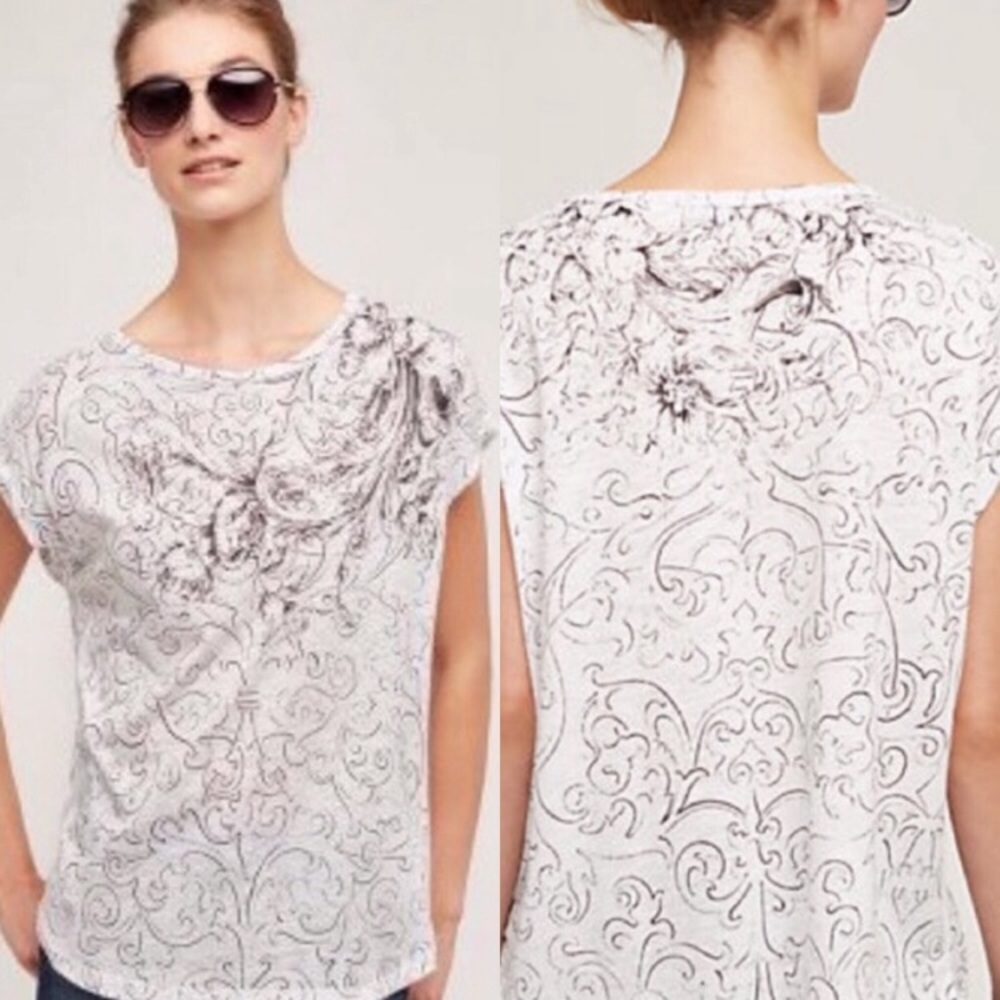 Anthro Postmark Baroque Tee